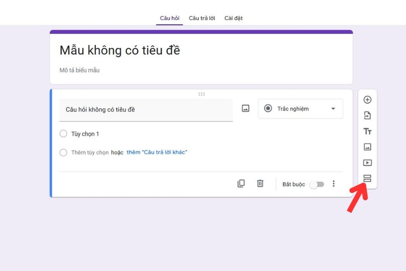 Chọn biểu tượng dấu “=” nếu muốn chia thành nhiều phần