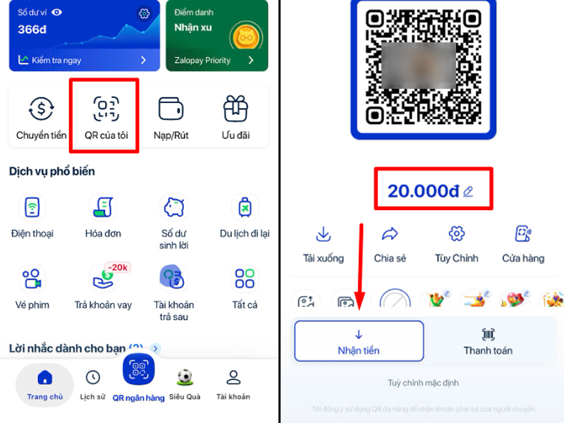 Tạo mã QR ZaloPay