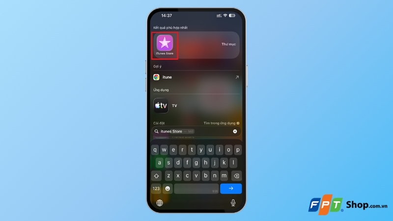 Mở ứng dụng iTunes Store