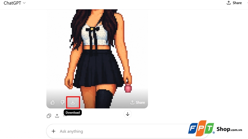 Tải ảnh pixel về máy