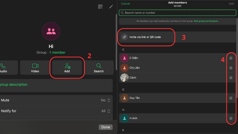 cách tạo nhóm trên WhatsApp 11