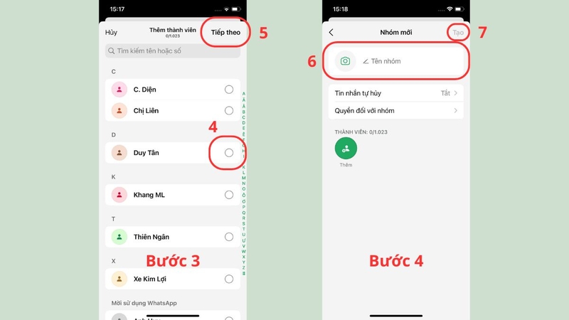 cách tạo nhóm trên WhatsApp 4