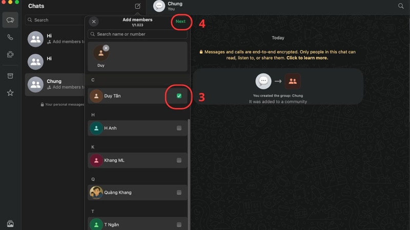 cách tạo nhóm trên WhatsApp 6