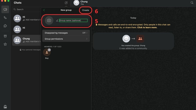 cách tạo nhóm trên WhatsApp 7