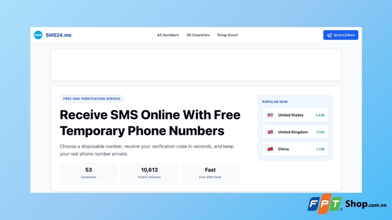 Truy cập vào trang chủ SMS24