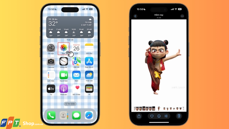 Mở ứng dụng Ảnh (Photos) trên iPhone