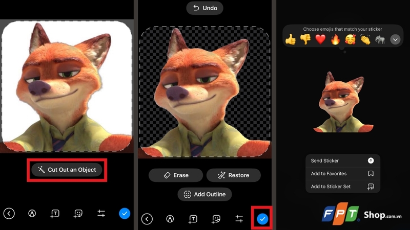 Telegram tự động xóa nền và tạo sticker