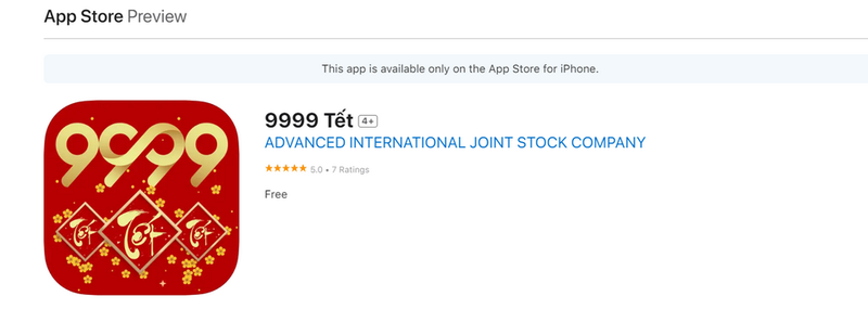 App 9999 Tết là một ứng dụng chuyên dụng
