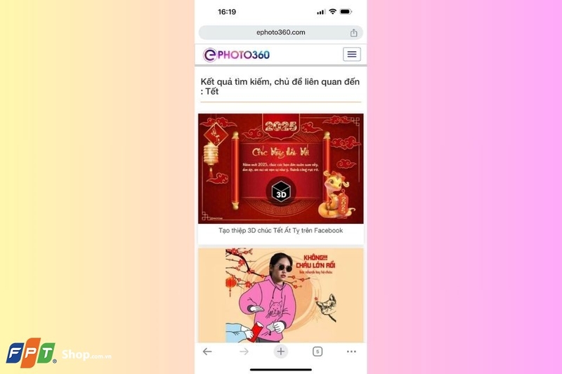 Lựa chọn những mẫu thiệp theo mong muốn