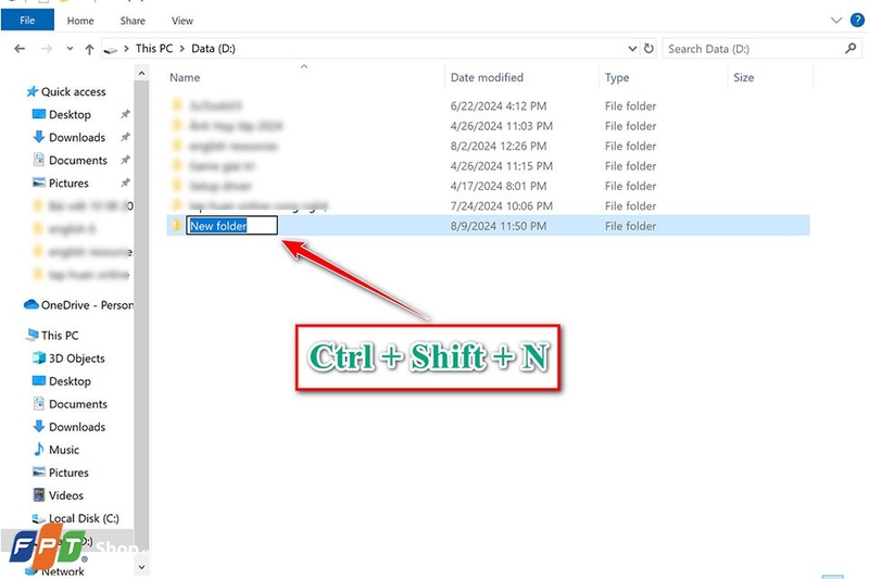 Cách tạo thư mục trong ổ đĩa D - Ảnh 07
