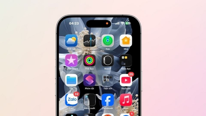 Chấm cam biểu thị chỉ báo quyền riêng tư trên iPhone