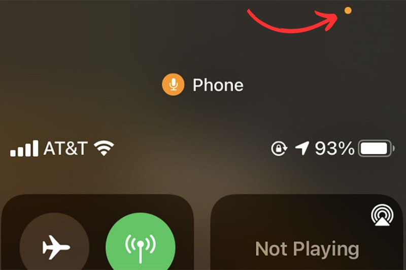 Cách tắt chấm màu cam trên iPhone (1)