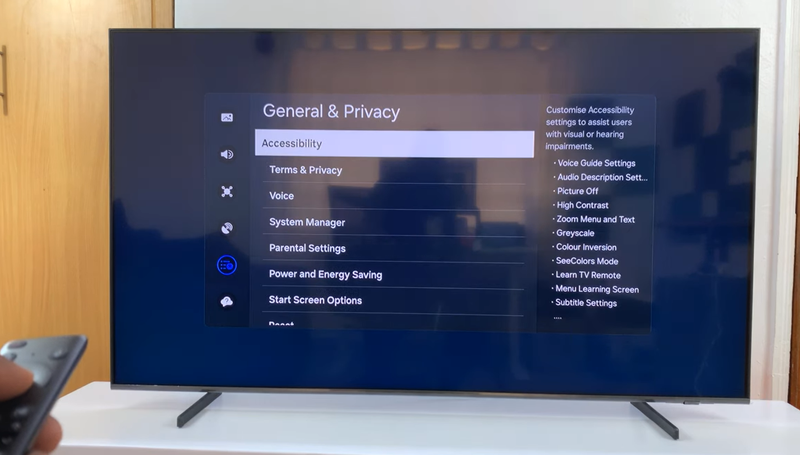 cách tắt giọng nói trên tivi Samsung 4