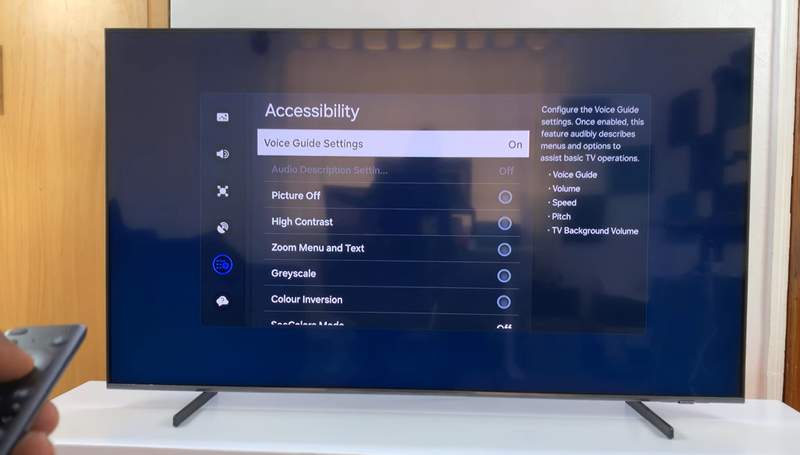 cách tắt giọng nói trên tivi Samsung 5