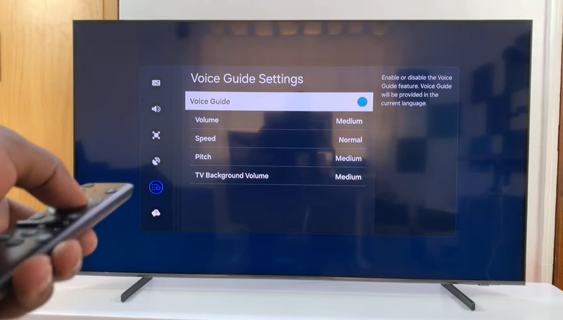 cách tắt giọng nói trên tivi Samsung 6