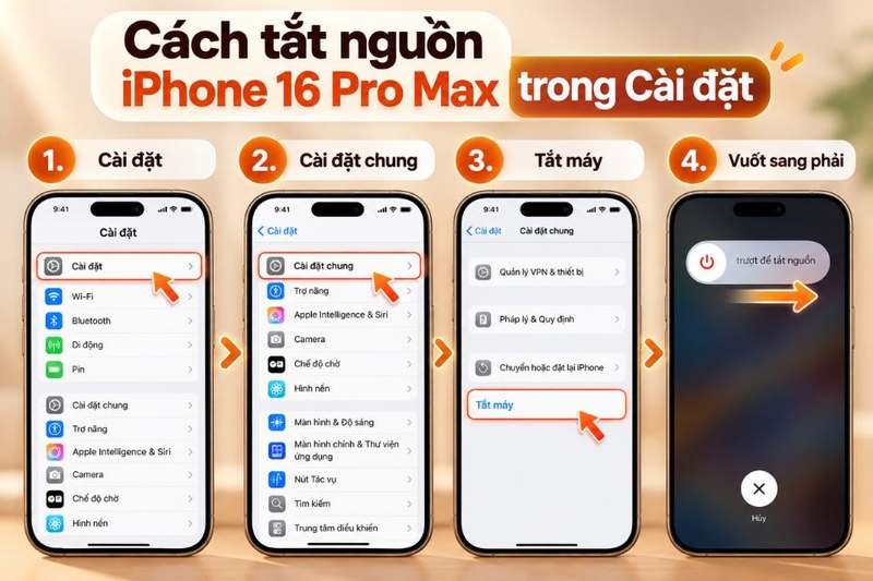 Cách tắt nguồn iPhone 16 Pro Max (ảnh 3)