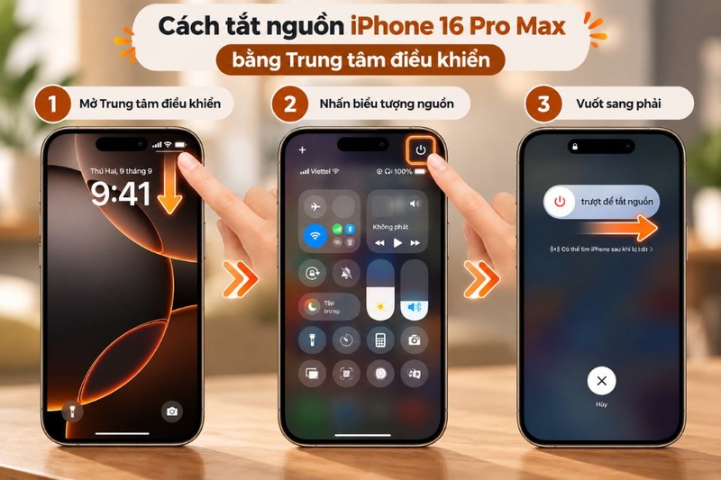 Cách tắt nguồn iPhone 16 Pro Max (ảnh 4)