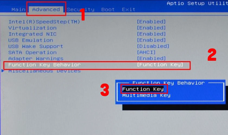 tắt phím Fn trên laptop HP 4