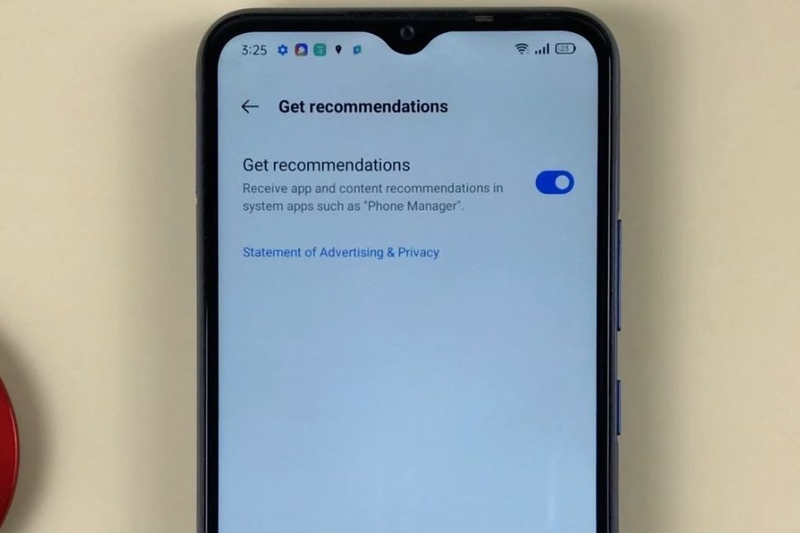 cách tắt quảng cáo trên điện thoại Realme 4