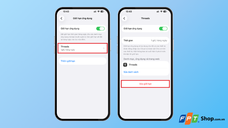 Cách tắt giới hạn thời gian ứng dụng trên iPhone