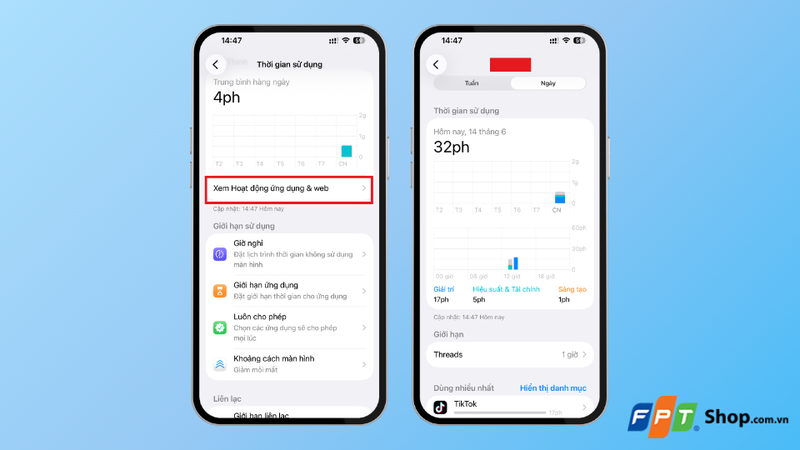 Cách xem báo cáo thời gian sử dụng trên iPhone