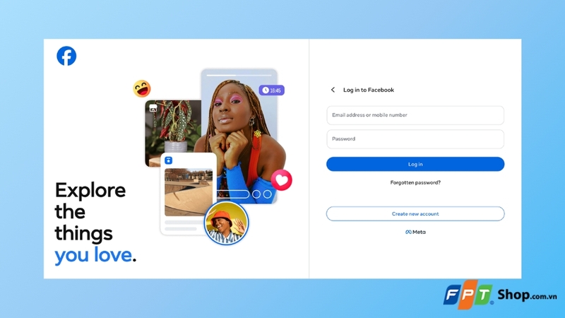 Truy cập vào trang Facebook