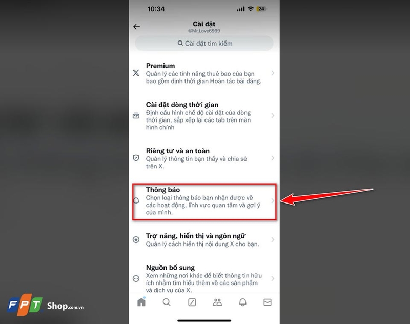 Cách tắt thông báo Twitter - 05