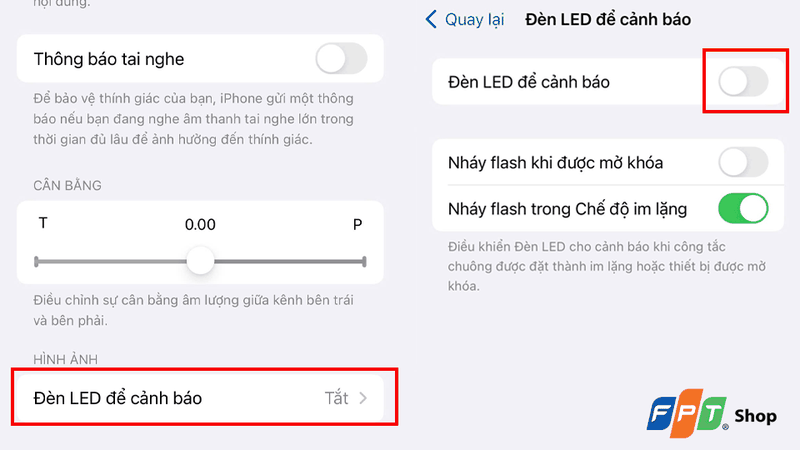 Gạt công tắc chuyển sang màu xám (Off)