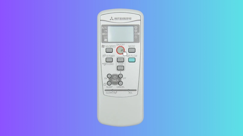 Nhấn nút ON hoặc OFF để tắt máy