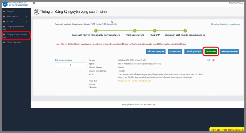 cách thanh toán nguyện vọng hình 3