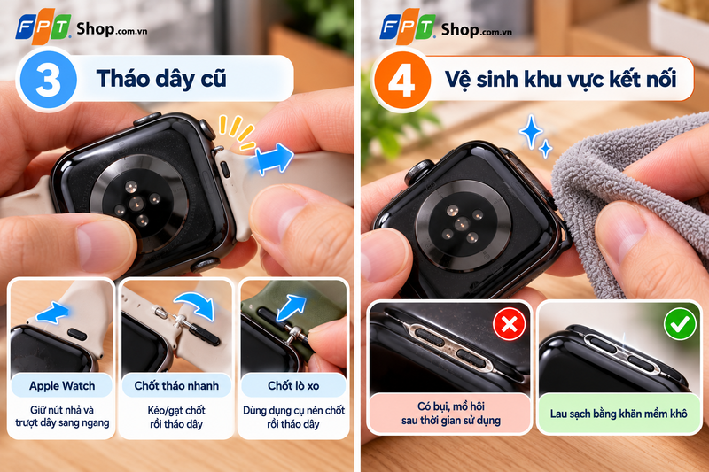 cách thay dây đồng hồ thông minh tại nhà 2