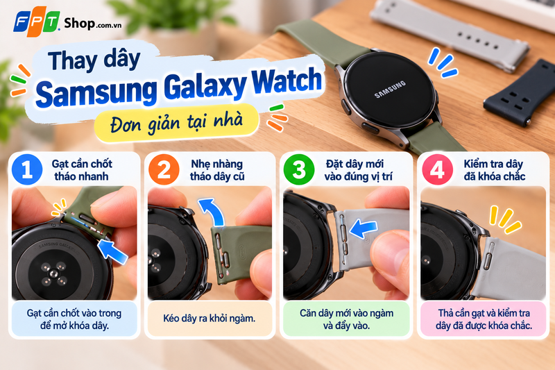 cách thay dây đồng hồ thông minh tại nhà 5
