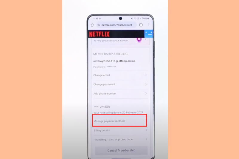 Cách thay đổi phương thức thanh toán Netflix (4)