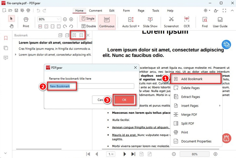 cách thêm dấu trang cho file PDF - Hình 3