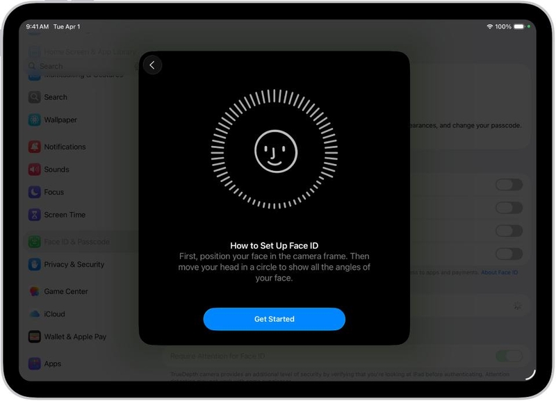 Cách thêm khuôn mặt thứ hai vào Face ID trên iPad Pro - Hình 1