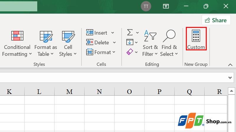 Biểu tượng máy tính được bổ sung trên thanh công cụ