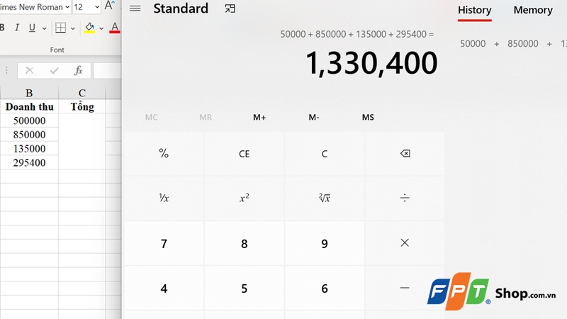 Nên kết hợp các phím tắt hỗ trợ khi tính toán ở Excel