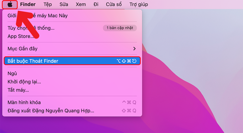 su dung nut apple thoat ung dung