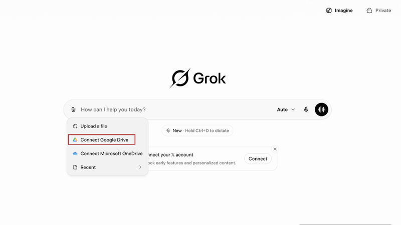 Hướng dẫn chi tiết cách tích hợp Google Drive với Grok Studio bước 2