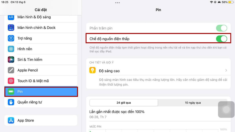 cách tiết kiệm pin iPad 2