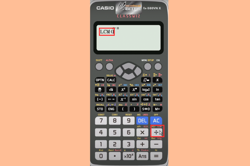 Cách tìm bội chung nhỏ nhất trên máy tính Casio (3)