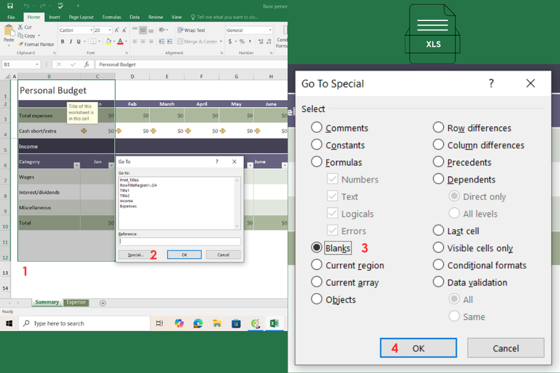 cách tìm ô trống Excel (4)