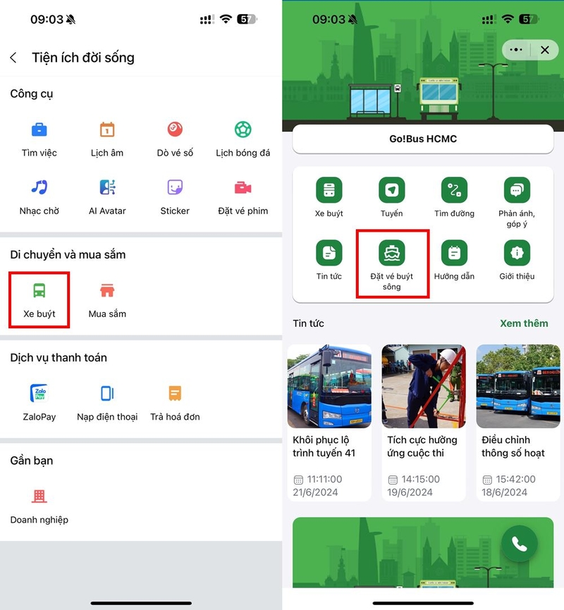 Cách mua vé Waterbus trên Zalo ảnh 2