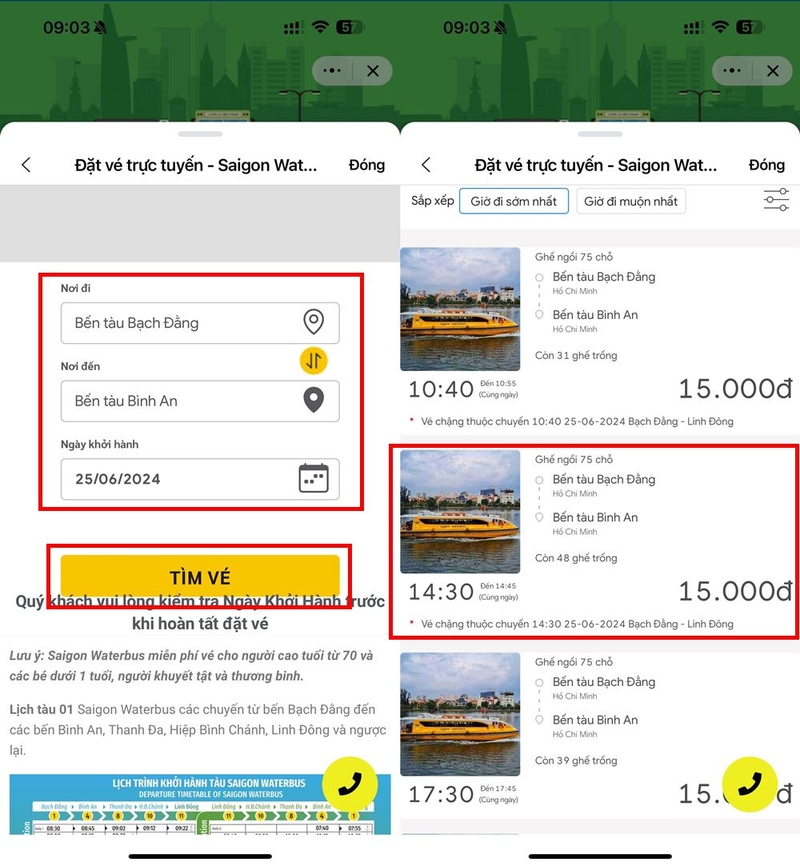 Cách mua vé Waterbus trên Zalo ảnh 3