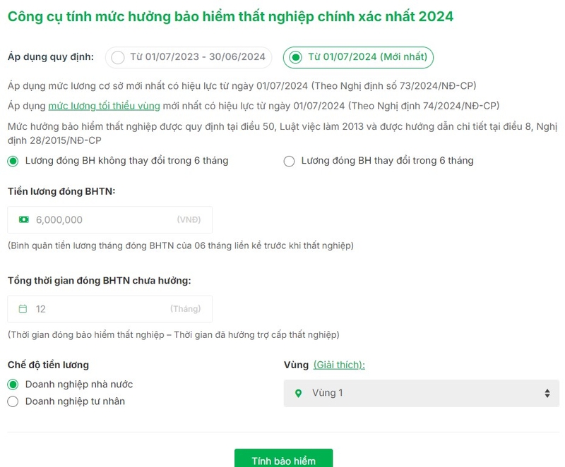 cách tính bảo hiểm thất nghiệp hình 6