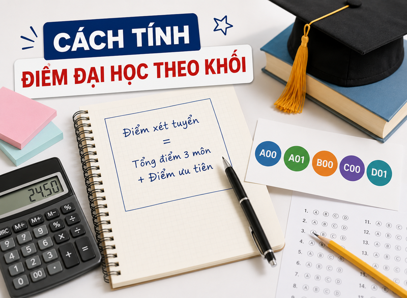 cách tính điểm đại học theo khối 1