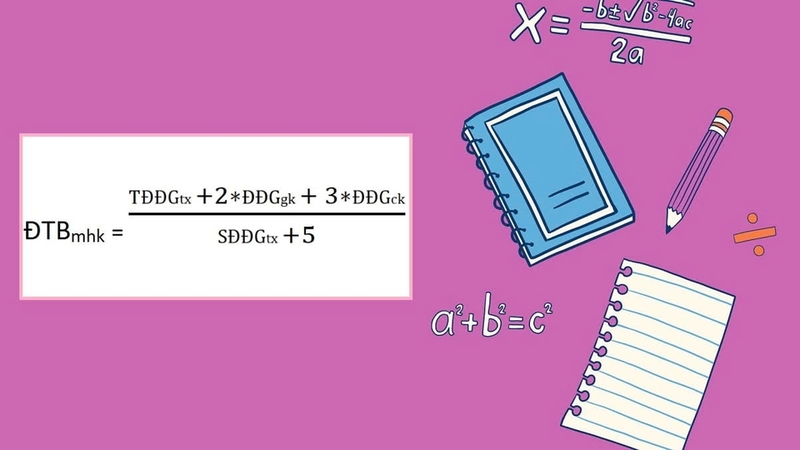 Công thức tính điểm trung bình học kỳ 2