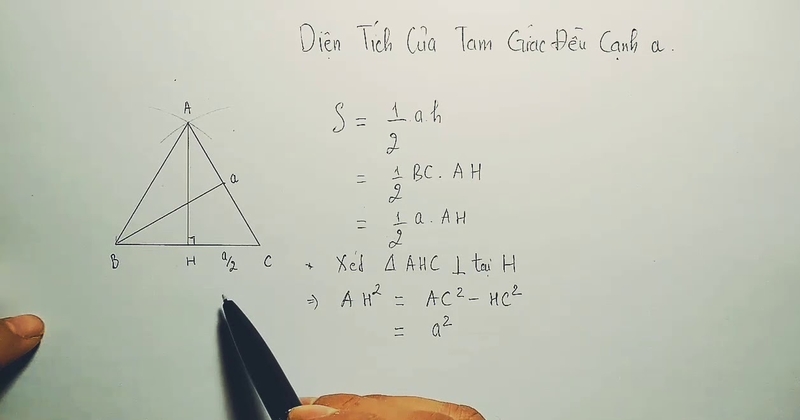 cách tính diện tích tam giác đều 4