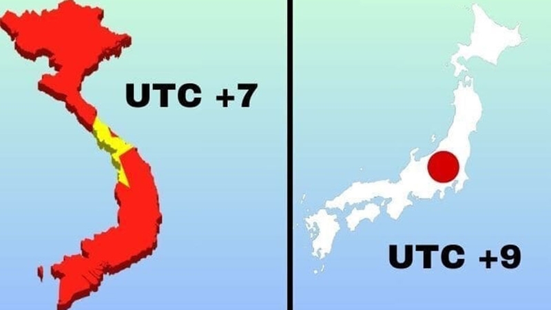 Khoảng chênh lệch múi giờ Việt và Nhật