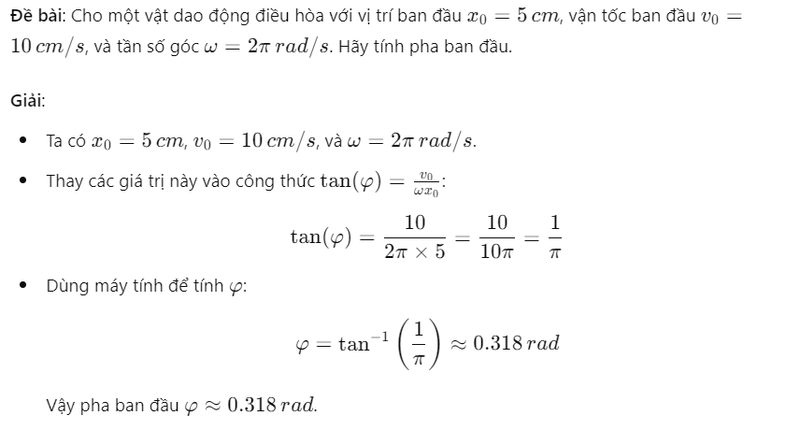 cách tính pha ban đầu hình họa 1